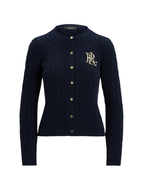 Lauren Ralph Lauren cable-knit buttoned cardigan - Blue - zdjęcie produktu nr 1