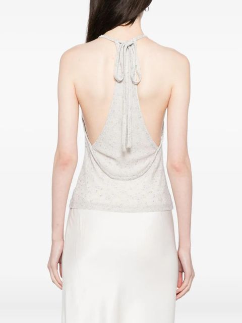 Christopher Esber Imber Metallic halter top - Neutrals