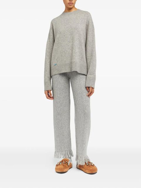 Alanui crew-neck knitted sweater - Grey - zdjęcie produktu nr 2