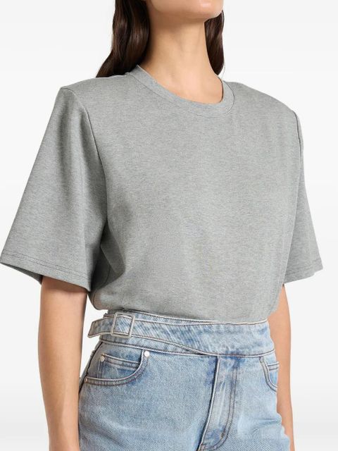 Manière De Voir Mia wide-shoulder T-shirt - Grey