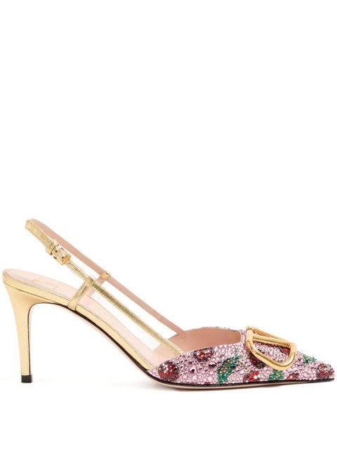 Valentino Garavani 80mm VLogo slingback pumps - Pink - zdjęcie produktu nr 1
