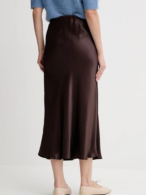 2NDDAY spódnica Clea kolor brązowy maxi rozkloszowana 2252153287