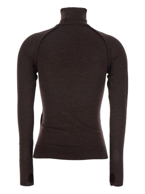 Victoria Beckham high-neck jumper - Brown