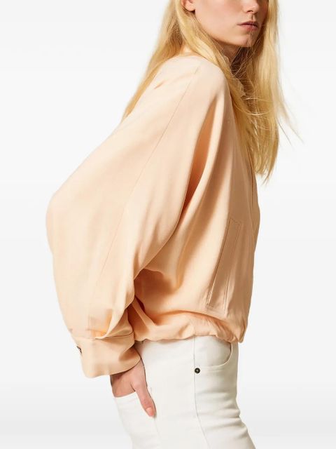 TWINSET kimono-sleeve bomber jacket - Neutrals