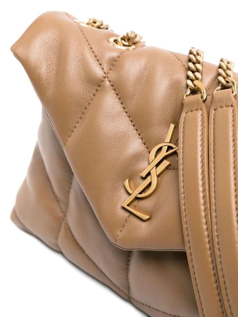 Saint Laurent Loulou puffer quilted shoulder bag - Brown