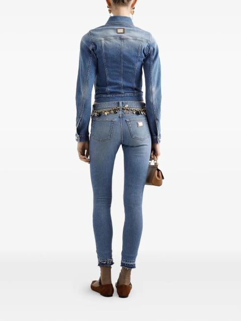 Dolce & Gabbana frayed-hem jeans - Blue