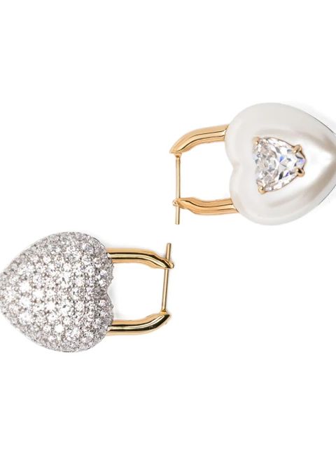 Swarovski heart-shape earrings - Gold