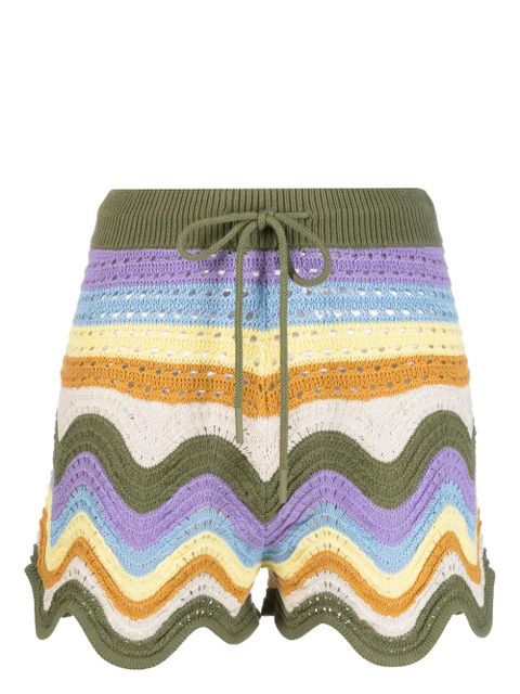 ZIMMERMANN striped crochet shorts - Purple - zdjęcie produktu nr 1