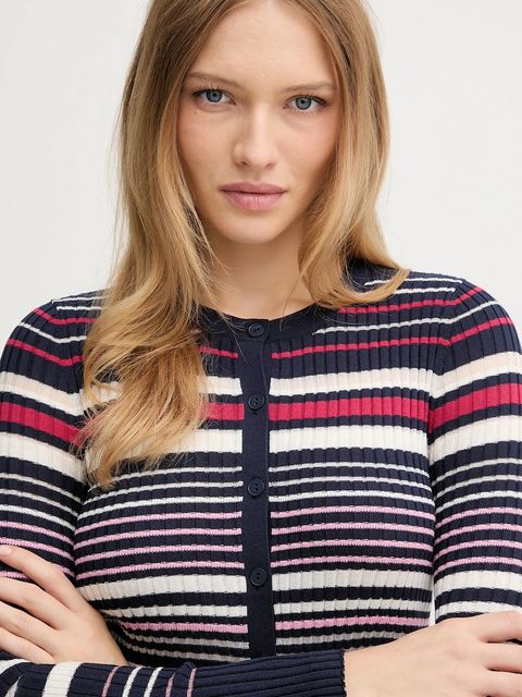 United Colors of Benetton kardigan damski kolor granatowy lekki 1E3RE502D