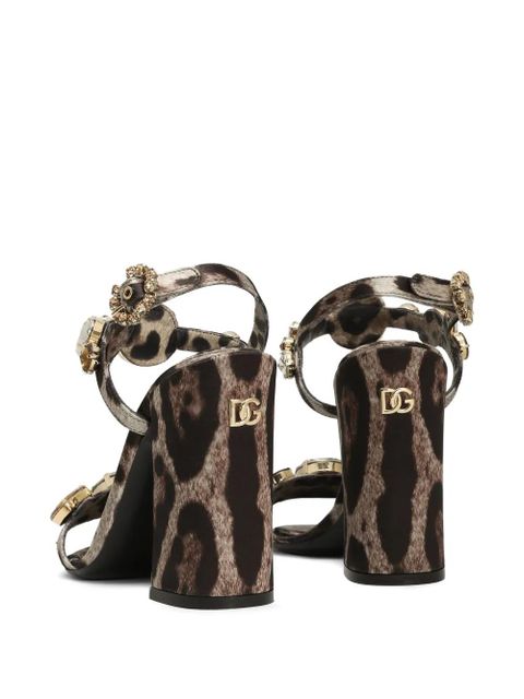 Dolce & Gabbana 105mm gemstone-embellished sandals - Neutrals - zdjęcie produktu nr 2