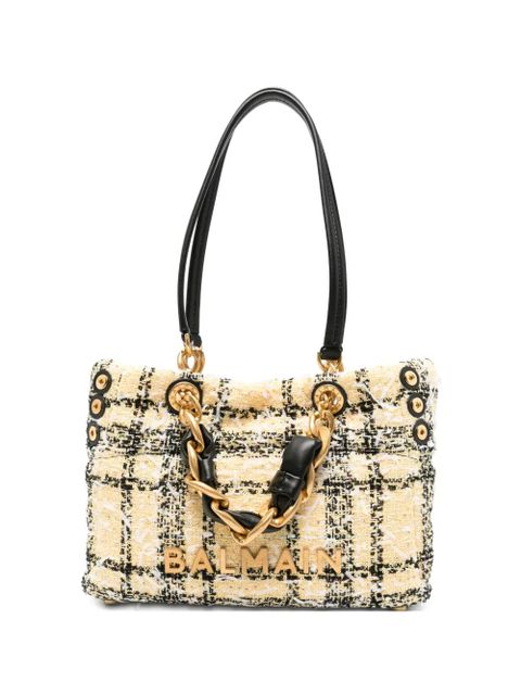 Balmain tweed chain tote bag - Yellow - zdjęcie produktu nr 1