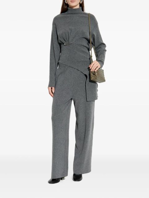 Lanvin elastic-waistband side-seam trousers - Grey - zdjęcie produktu nr 2
