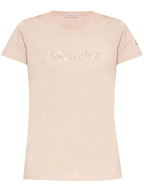 Moncler bead-logo T-shirt - Pink - zdjęcie produktu nr 1