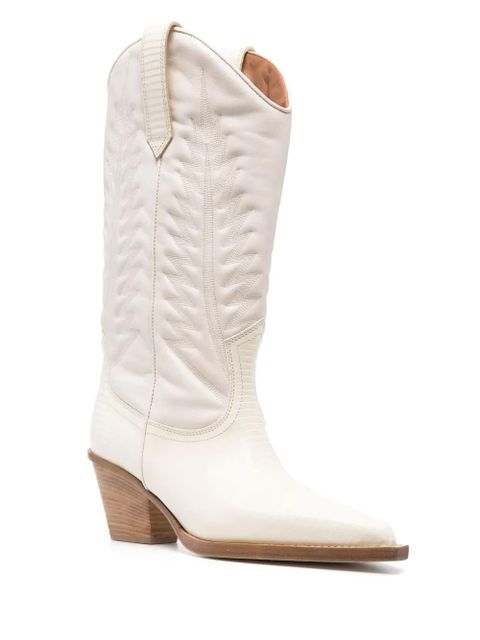 Paris Texas embroidered-design pointed-toe boots - Neutrals - zdjęcie produktu nr 2