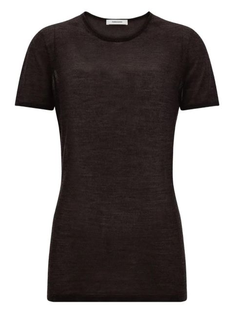 Ferragamo crew-neck knitted T-shirt - Brown - zdjęcie produktu nr 1