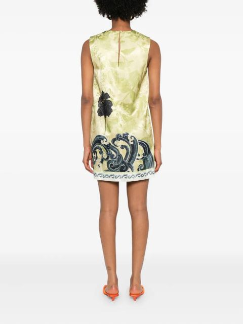 ALEMAIS Rochester floral-print sleeveless mini dress - Green