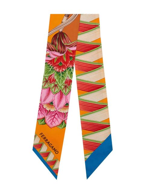 Ferragamo graphic-print silk bandeau - Orange - zdjęcie produktu nr 1
