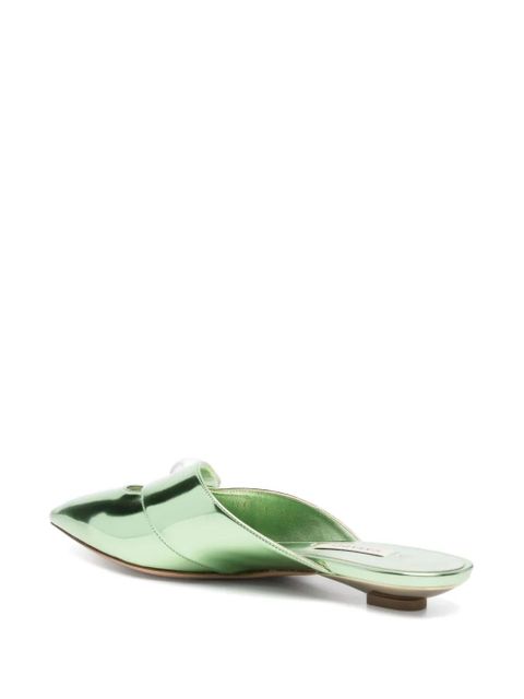 Casadei Blade flat mules - Green