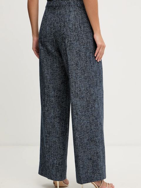 BOSS Orange spodnie damskie kolor granatowy szerokie high waist 50553824