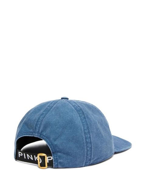 PINKO Embroidered cotton hat - Blue - zdjęcie produktu nr 2