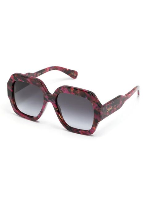 Chloé Eyewear Gayia oversize-frame sunglasses - Pink - zdjęcie produktu nr 2