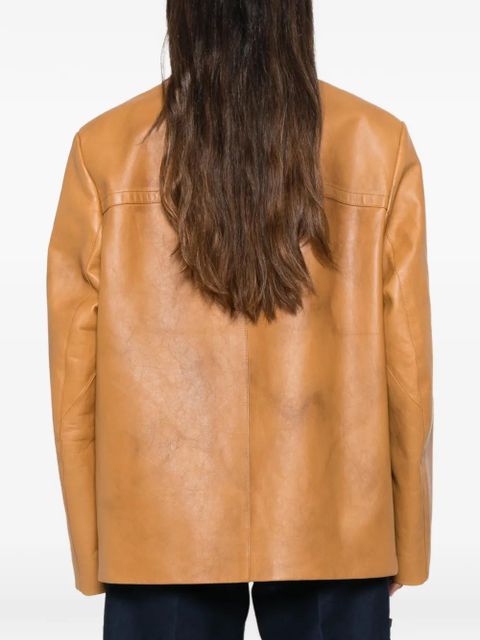 Miu Miu pocket single-breasted coat - Brown