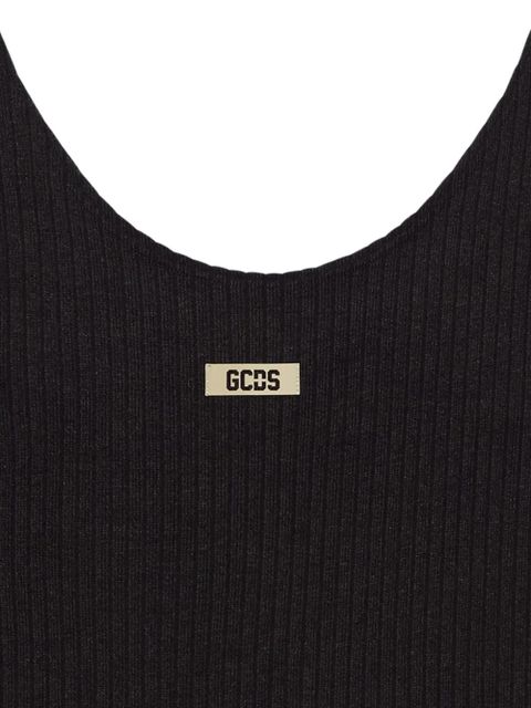 GCDS logo-patch long-sleeve T-shirt - Black