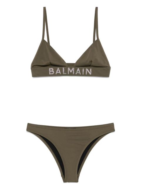 Balmain logo-appliqué bikini - Green - zdjęcie produktu nr 1