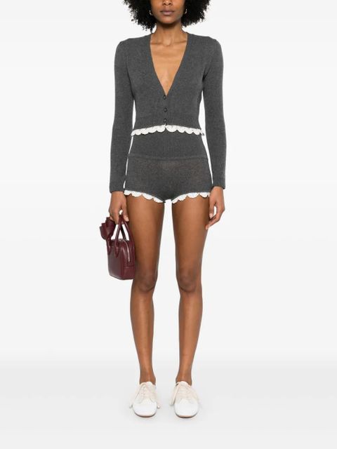 Magda Butrym knitted cashmere shorts - Grey - zdjęcie produktu nr 2