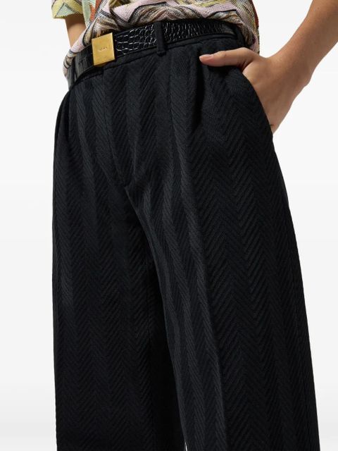 Missoni herringbone trousers - Black
