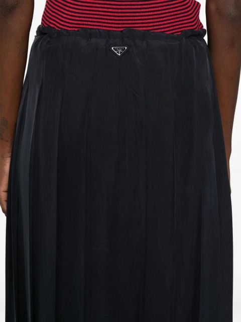 Prada pleated midi skirt - Blue