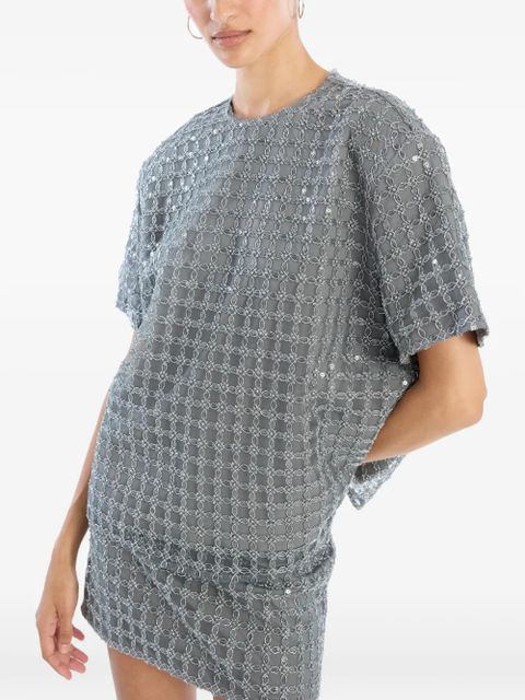 ROTATE BIRGER CHRISTENSEN beaded T-shirt - Grey