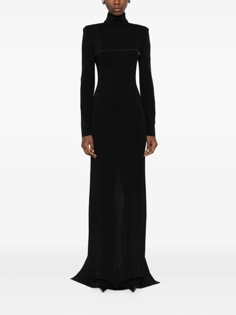 Jean Paul Gaultier embellished long dress - Black