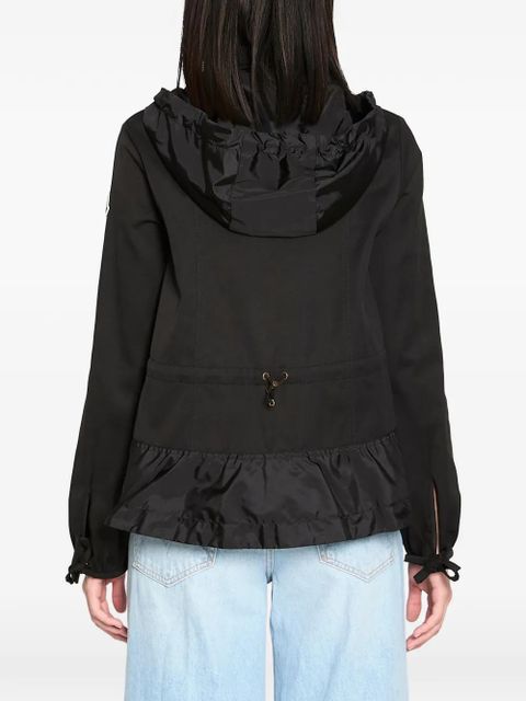 Moncler removable hood flap pocket jacket - Black