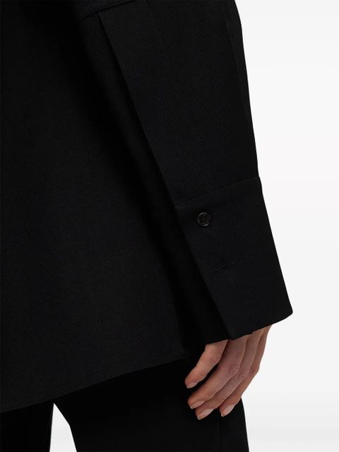 Jil Sander wool gabardine shirt - Black