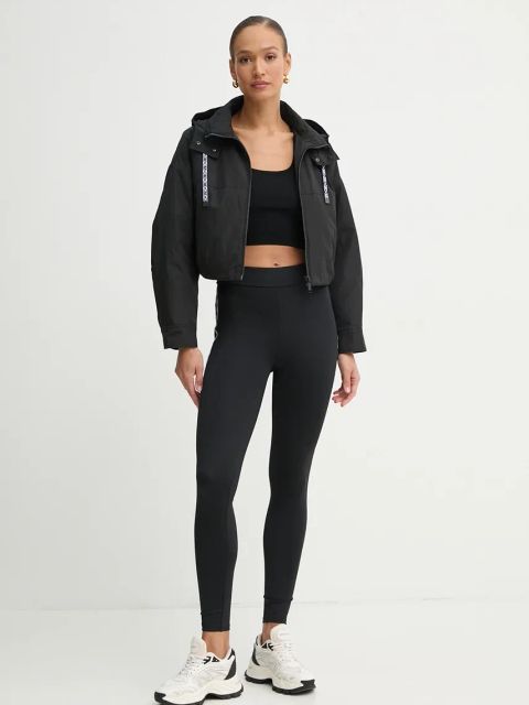 MICHAEL Michael Kors legginsy damskie kolor czarny z aplikacją MR530PK1RE