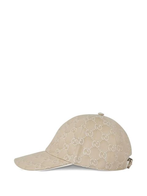 Gucci logo-pattern baseball hat - Neutrals