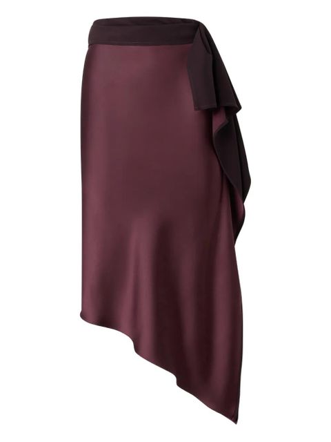 PINKO draped-detail asymmetrical skirt - Purple - zdjęcie produktu nr 1