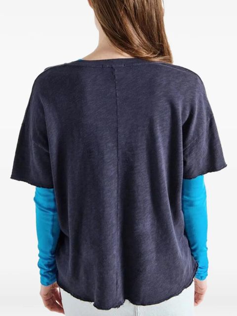 American Vintage Sonoma raw-edge T-shirt - Blue