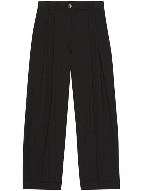 GANNI wide-leg tailores trousers - Black