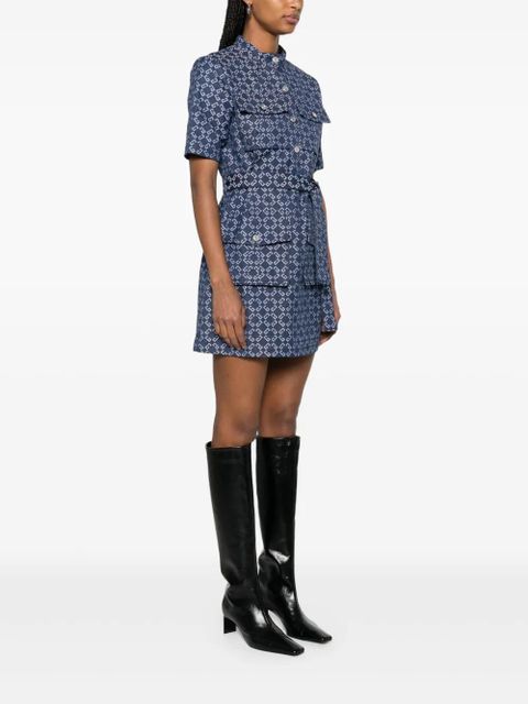 Givenchy Monogram 72 denim mini dress - Blue