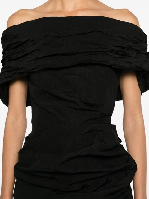 Magda Butrym ruched off-the-shoulder mini dress - Black