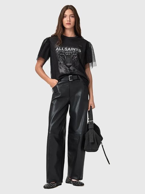 AllSaints t-shirt ROAR damski kolor czarny W075JD