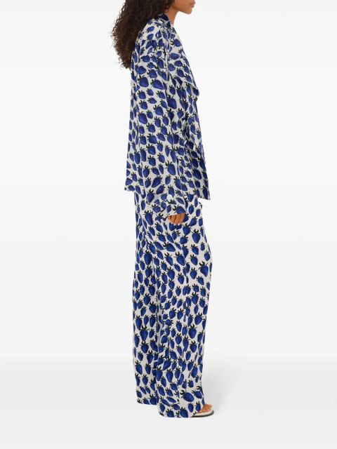 Burberry strawberry graphic-print trousers - Blue