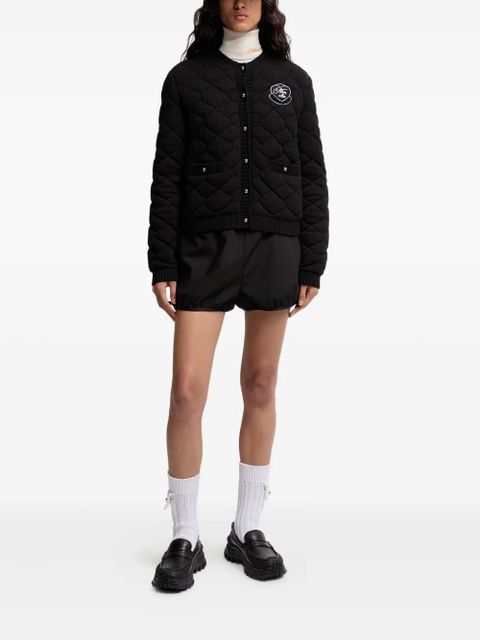 Moncler quilted heart-logo cardigan - Black - zdjęcie produktu nr 2
