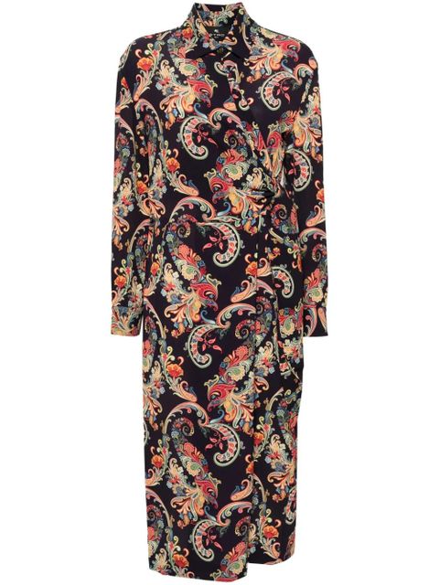 ETRO paisley-print midi dress - Blue - zdjęcie produktu nr 1