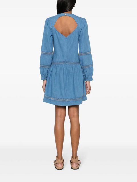 TWINSET flared denim mini dress - Blue