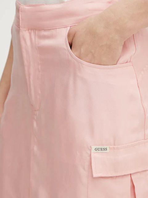 Guess spódnica MYLAH kolor różowy mini prosta W5GD0A WH6E0