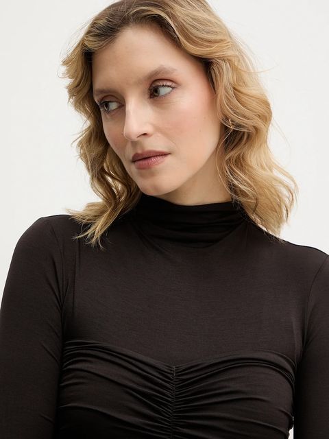 La Mania longsleeve SOLLA damskie kolor brązowy SOLLA