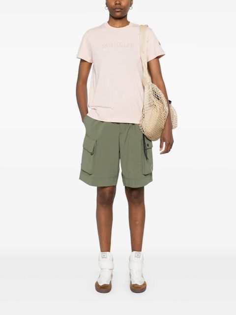 Moncler logo-embroidered T-shirt - Pink